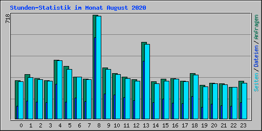 Stunden-Statistik im Monat August 2020