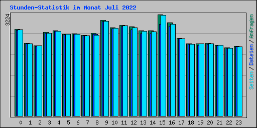 Stunden-Statistik im Monat Juli 2022