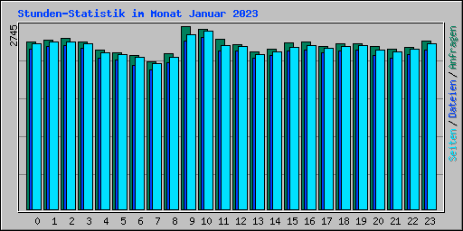 Stunden-Statistik im Monat Januar 2023