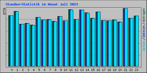 Stunden-Statistik im Monat Juli 2023