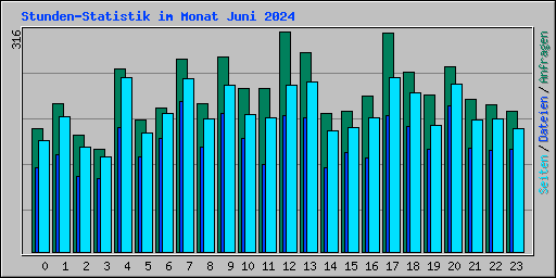 Stunden-Statistik im Monat Juni 2024