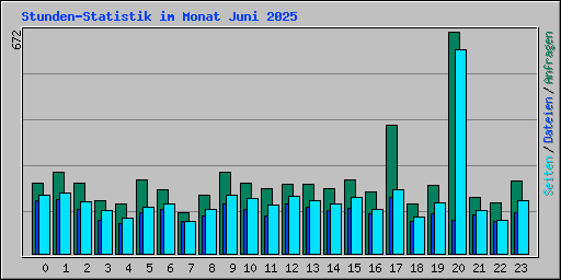 Stunden-Statistik im Monat Juni 2025