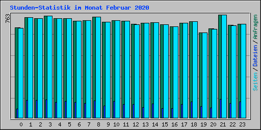 Stunden-Statistik im Monat Februar 2020