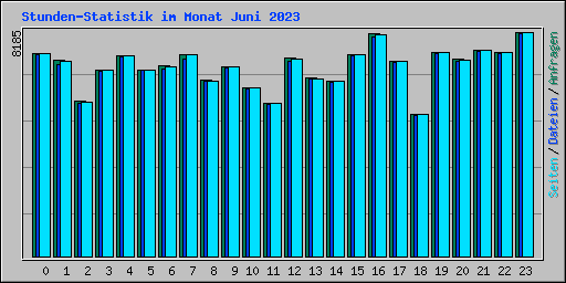 Stunden-Statistik im Monat Juni 2023