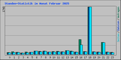Stunden-Statistik im Monat Februar 2025